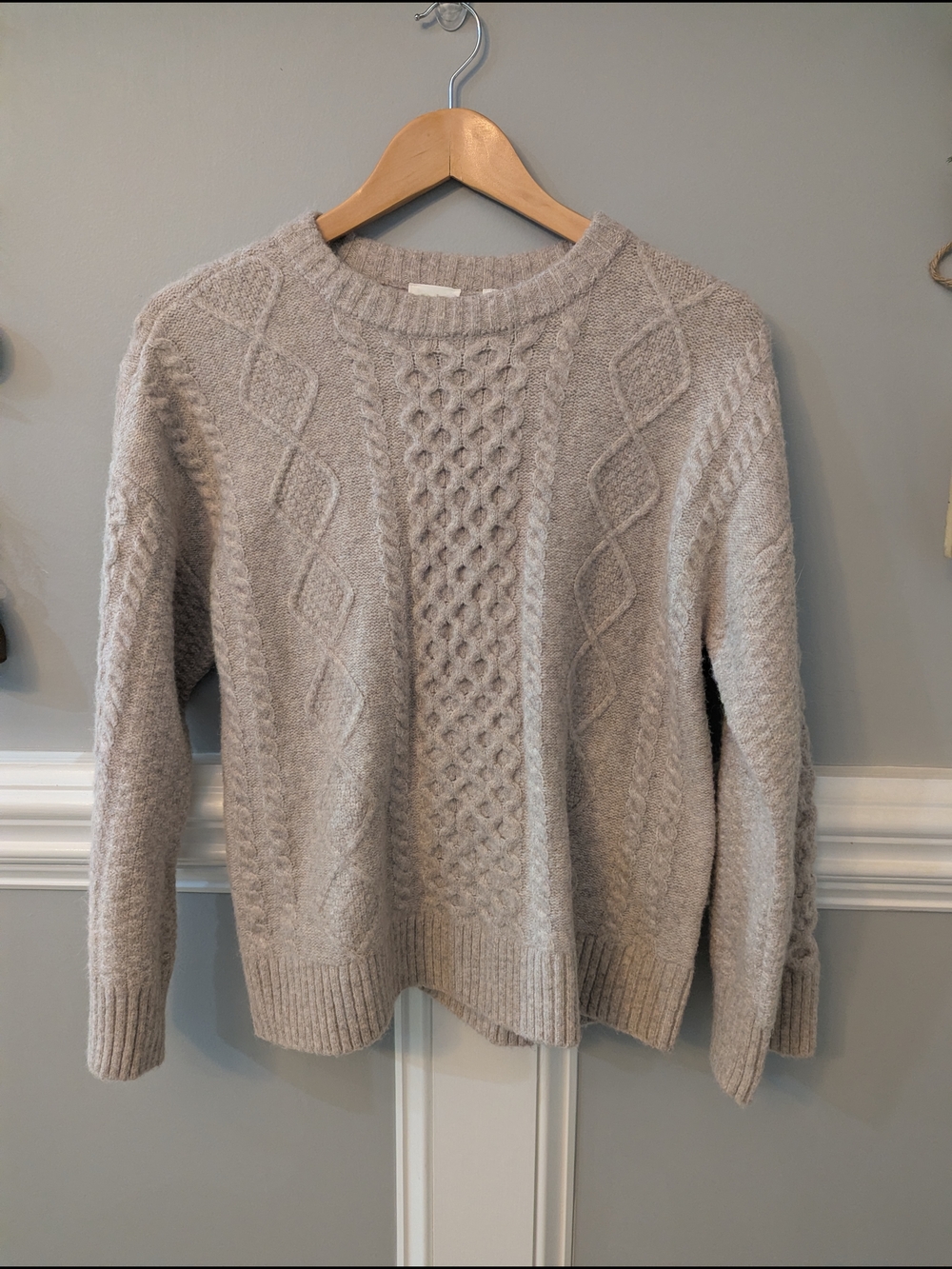 Cyrus Soft Knit Sweater in Light Taupe